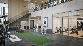 Two-story fitness center